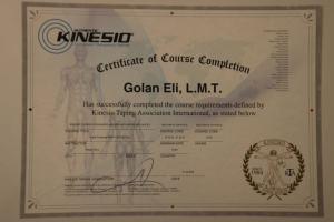 תעודת הסמכה קינזיו טייפינג