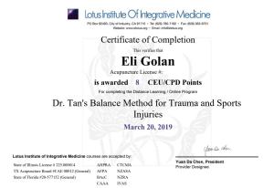 שיטת האיזון של ד"ר טאן לפציעות ספורט